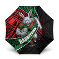 South Sydney Rabbitohs Rugby Umbrella Tribal Polynesian Power Art - Lightning Mascot