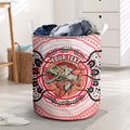 Personalised Aboriginal Barramundi Fish Laundry Basket Indigenous Dot Art - Dreamtime Spirit Animal