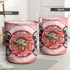 Personalised Aboriginal Barramundi Fish Laundry Basket Indigenous Dot Art - Dreamtime Spirit Animal