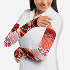 Personalised Aboriginal Barramundi Fish Arm Sleeves Indigenous Dot Art - Dreamtime Spirit Animal