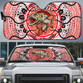 Personalised Aboriginal Barramundi Fish Auto Sun Shade Indigenous Dot Art - Dreamtime Spirit Animal