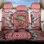 Personalised Aboriginal Barramundi Fish Back Car Seat Cover Indigenous Dot Art - Dreamtime Spirit Animal