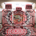 Personalised Aboriginal Barramundi Fish Back Car Seat Cover Indigenous Dot Art - Dreamtime Spirit Animal