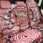 Personalised Aboriginal Barramundi Fish Back Car Seat Cover Indigenous Dot Art - Dreamtime Spirit Animal