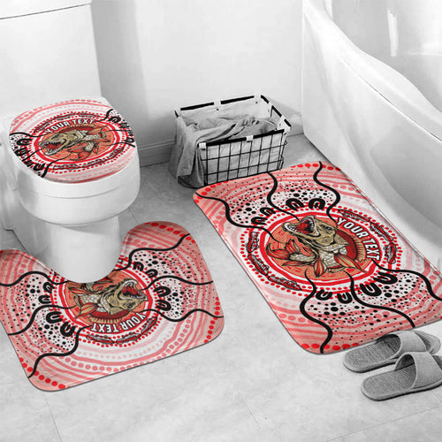 Personalised Aboriginal Barramundi Fish Bathroom Set Indigenous Dot Art - Dreamtime Spirit Animal