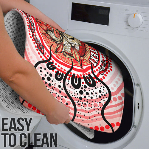 Personalised Aboriginal Barramundi Fish Bathroom Set Indigenous Dot Art - Dreamtime Spirit Animal