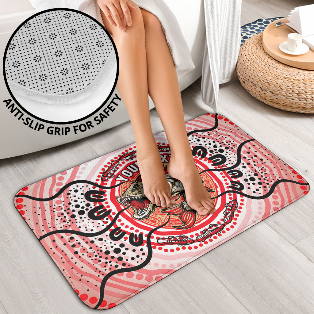 Personalised Aboriginal Barramundi Fish Bathroom Set Indigenous Dot Art - Dreamtime Spirit Animal