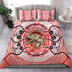 Personalised Aboriginal Barramundi Fish Bedding Set Indigenous Dot Art - Dreamtime Spirit Animal