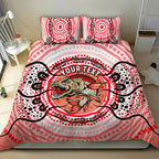 Personalised Aboriginal Barramundi Fish Bedding Set Indigenous Dot Art - Dreamtime Spirit Animal