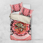 Personalised Aboriginal Barramundi Fish Bedding Set Indigenous Dot Art - Dreamtime Spirit Animal