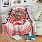 Personalised Aboriginal Barramundi Fish Blanket Indigenous Dot Art - Dreamtime Spirit Animal