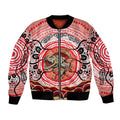 Personalised Aboriginal Barramundi Fish Bomber Jacket Indigenous Dot Art - Dreamtime Spirit Animal