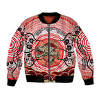 Personalised Aboriginal Barramundi Fish Bomber Jacket Indigenous Dot Art - Dreamtime Spirit Animal