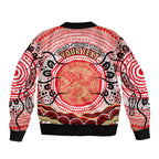 Personalised Aboriginal Barramundi Fish Bomber Jacket Indigenous Dot Art - Dreamtime Spirit Animal