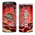 Personalised Aboriginal Barramundi Fish 4 in 1 Can Cooler Tumbler Indigenous Dot Art - Dreamtime Spirit Animal