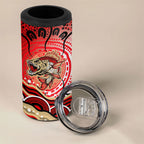Personalised Aboriginal Barramundi Fish 4 in 1 Can Cooler Tumbler Indigenous Dot Art - Dreamtime Spirit Animal