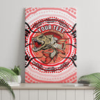 Personalised Aboriginal Barramundi Fish Canvas Wall Art Indigenous Dot Art - Dreamtime Spirit Animal