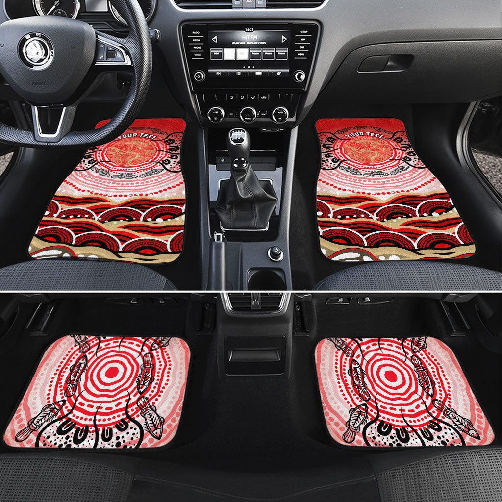 Personalised Aboriginal Barramundi Fish Car Mats Indigenous Dot Art - Dreamtime Spirit Animal