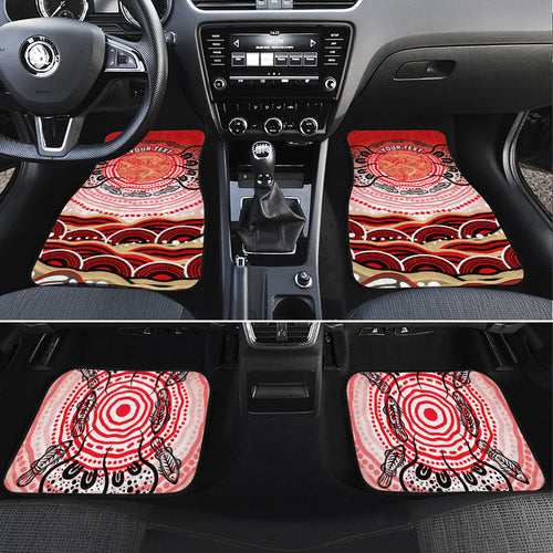Personalised Aboriginal Barramundi Fish Car Mats Indigenous Dot Art - Dreamtime Spirit Animal