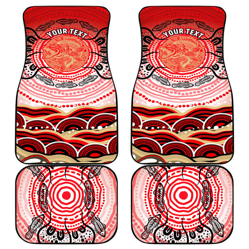Personalised Aboriginal Barramundi Fish Car Mats Indigenous Dot Art - Dreamtime Spirit Animal
