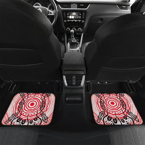 Personalised Aboriginal Barramundi Fish Car Mats Indigenous Dot Art - Dreamtime Spirit Animal