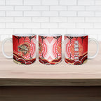 Personalised Aboriginal Barramundi Fish Ceramic Mug Indigenous Dot Art - Dreamtime Spirit Animal