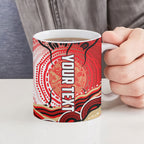 Personalised Aboriginal Barramundi Fish Ceramic Mug Indigenous Dot Art - Dreamtime Spirit Animal