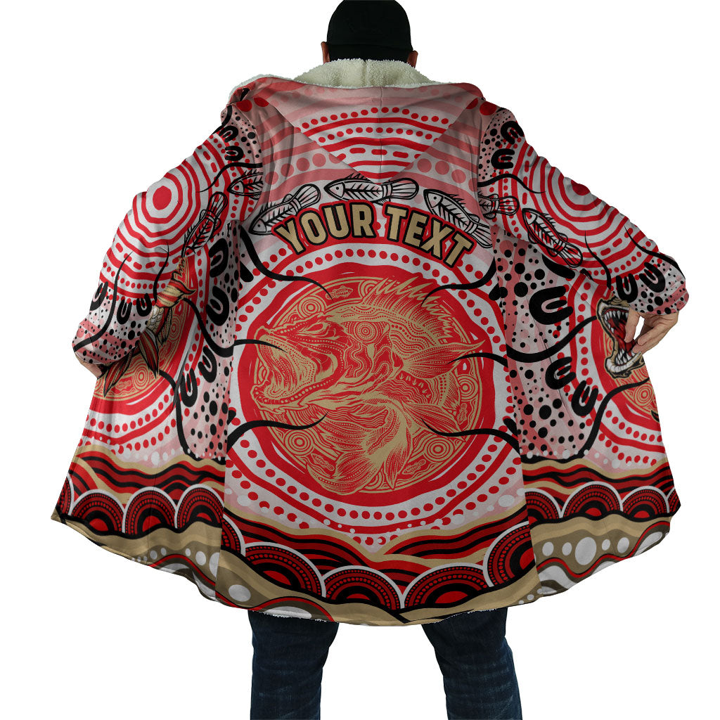 Personalised Aboriginal Barramundi Fish Cloak Indigenous Dot Art - Dreamtime Spirit Animal