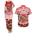 Personalised Aboriginal Barramundi Fish Couples Matching Tank Maxi Dress and Hawaiian Shirt Indigenous Dot Art - Dreamtime Spirit Animal