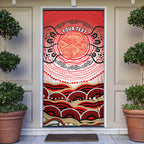 Personalised Aboriginal Barramundi Fish Door Cover Indigenous Dot Art - Dreamtime Spirit Animal