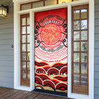 Personalised Aboriginal Barramundi Fish Door Cover Indigenous Dot Art - Dreamtime Spirit Animal