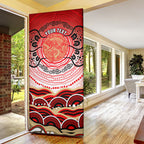 Personalised Aboriginal Barramundi Fish Door Cover Indigenous Dot Art - Dreamtime Spirit Animal