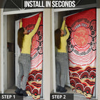 Personalised Aboriginal Barramundi Fish Door Cover Indigenous Dot Art - Dreamtime Spirit Animal