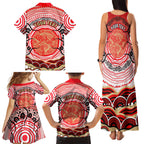 Personalised Aboriginal Barramundi Fish Family Matching Tank Maxi Dress and Hawaiian Shirt Indigenous Dot Art - Dreamtime Spirit Animal