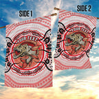 Personalised Aboriginal Barramundi Fish Garden Flag Indigenous Dot Art - Dreamtime Spirit Animal