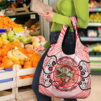 Personalised Aboriginal Barramundi Fish Grocery Bag Indigenous Dot Art - Dreamtime Spirit Animal