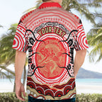 Personalised Aboriginal Barramundi Fish Hawaiian Shirt Indigenous Dot Art - Dreamtime Spirit Animal