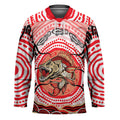 Personalised Aboriginal Barramundi Fish Hockey Jersey Indigenous Dot Art - Dreamtime Spirit Animal