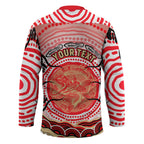 Personalised Aboriginal Barramundi Fish Hockey Jersey Indigenous Dot Art - Dreamtime Spirit Animal
