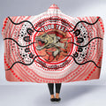 Personalised Aboriginal Barramundi Fish Hooded Blanket Indigenous Dot Art - Dreamtime Spirit Animal