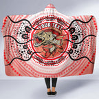 Personalised Aboriginal Barramundi Fish Hooded Blanket Indigenous Dot Art - Dreamtime Spirit Animal