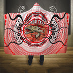 Personalised Aboriginal Barramundi Fish Hooded Blanket Indigenous Dot Art - Dreamtime Spirit Animal