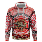 Personalised Aboriginal Barramundi Fish Hoodie Indigenous Dot Art - Dreamtime Spirit Animal
