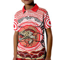 Personalised Aboriginal Barramundi Fish Kid Polo Shirt Indigenous Dot Art - Dreamtime Spirit Animal