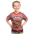 Personalised Aboriginal Barramundi Fish Kid T Shirt Indigenous Dot Art - Dreamtime Spirit Animal