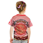 Personalised Aboriginal Barramundi Fish Kid T Shirt Indigenous Dot Art - Dreamtime Spirit Animal