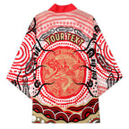 Personalised Aboriginal Barramundi Fish Kimono Indigenous Dot Art - Dreamtime Spirit Animal