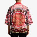 Personalised Aboriginal Barramundi Fish Kimono Indigenous Dot Art - Dreamtime Spirit Animal