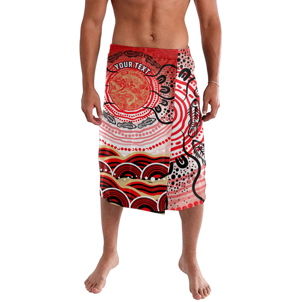 Personalised Aboriginal Barramundi Fish Lavalava Indigenous Dot Art - Dreamtime Spirit Animal