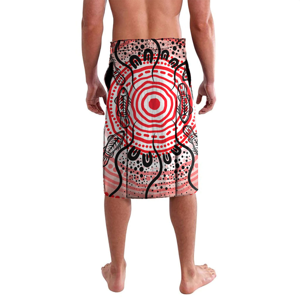 Personalised Aboriginal Barramundi Fish Lavalava Indigenous Dot Art - Dreamtime Spirit Animal